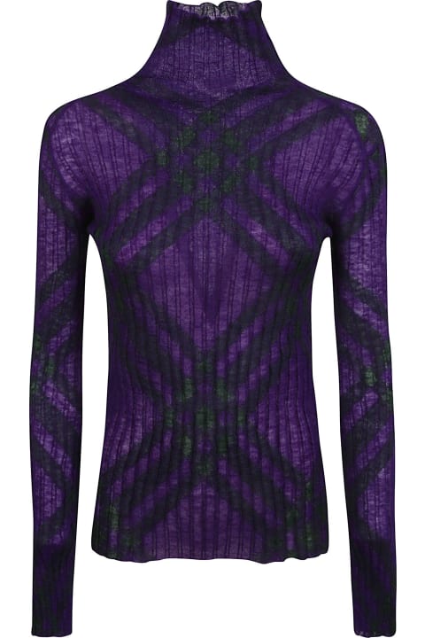 Burberry Women Burberry Ribbed Printed Jumper