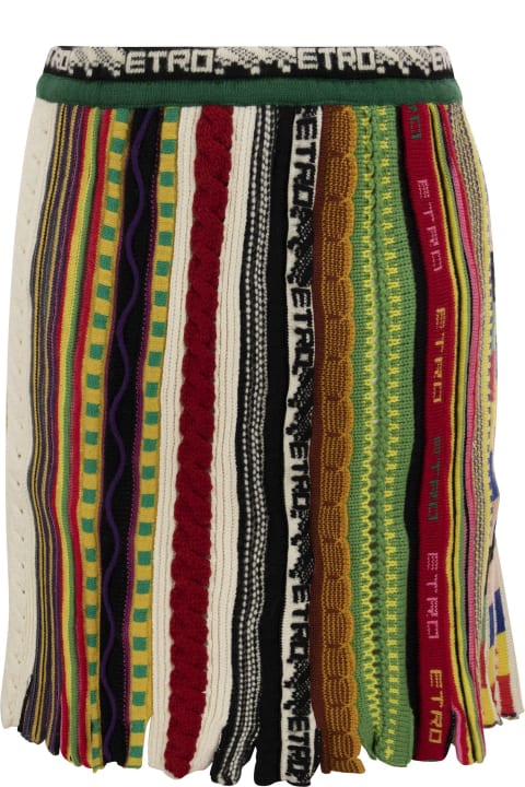Etro for Women Etro Rainbow Jacquard Knit Skirt