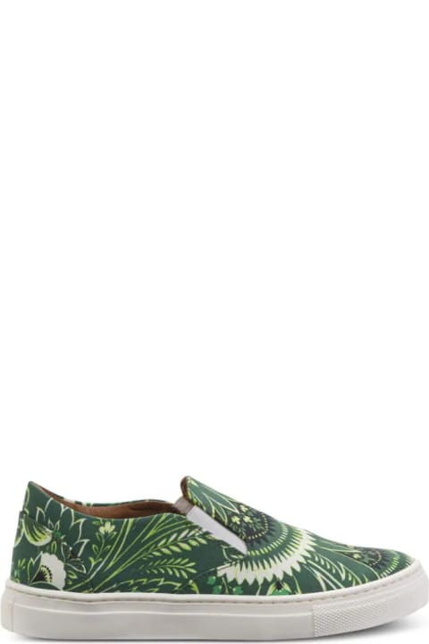 Etro Shoes for Baby Boys Etro Sneakers With Green Paisley Print