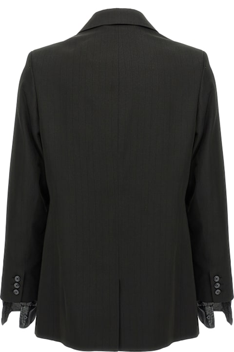 Martine Rose لـ Men Martine Rose Striped Double-breasted Blazer