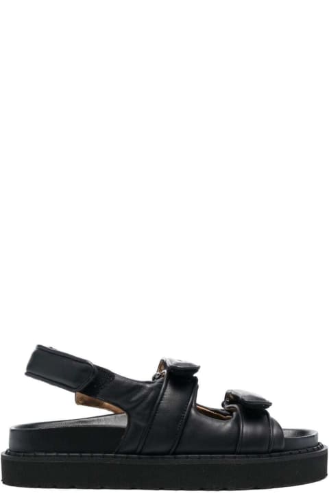 ウィメンズ Isabel Marantのサンダル Isabel Marant Black Touch-strap Platform Sandals In Leather Woman