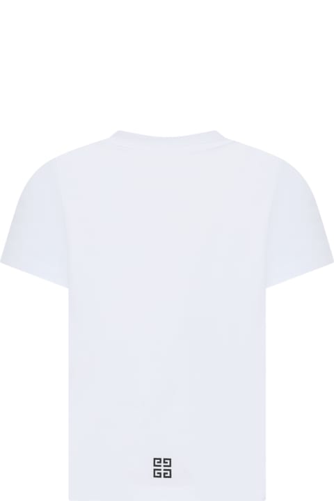 Sale for Boys Givenchy White T-shirt For Kids With Logo