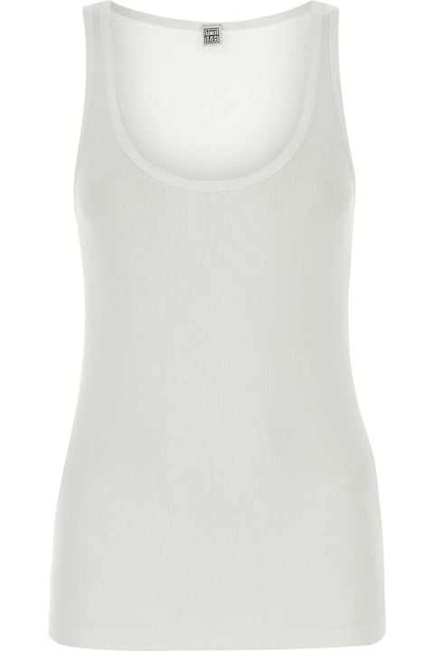 Totême Topwear for Women Totême White Stretch Cotton Tank Top