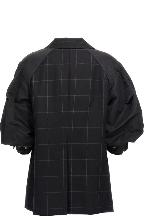 Sacai for Women Sacai 'windowpane' Blazer