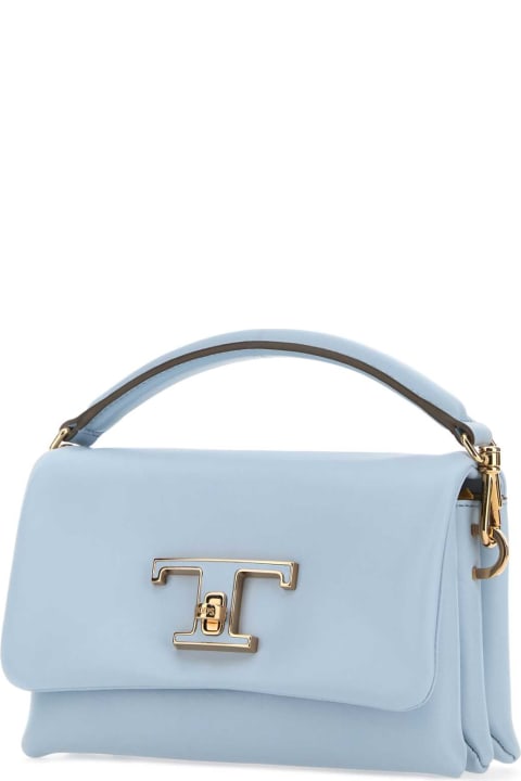 Tod's Bags for Women Tod's Powder Blue Leather Micro T Timeless Handbag