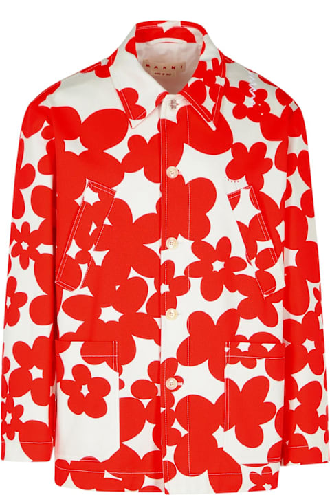 Marni Coats & Jackets for Men Marni Red Cotton Jacket
