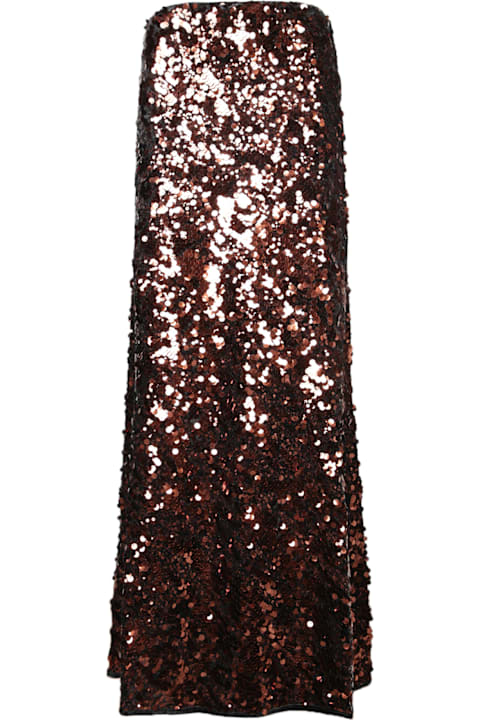 Homeware Ganni Brown Sequin Maxi Skirt