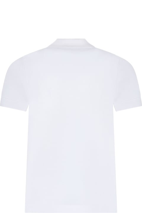 Timberland T-Shirts & Polo Shirts for Boys Timberland White Polo Shirt For Boy With Logo