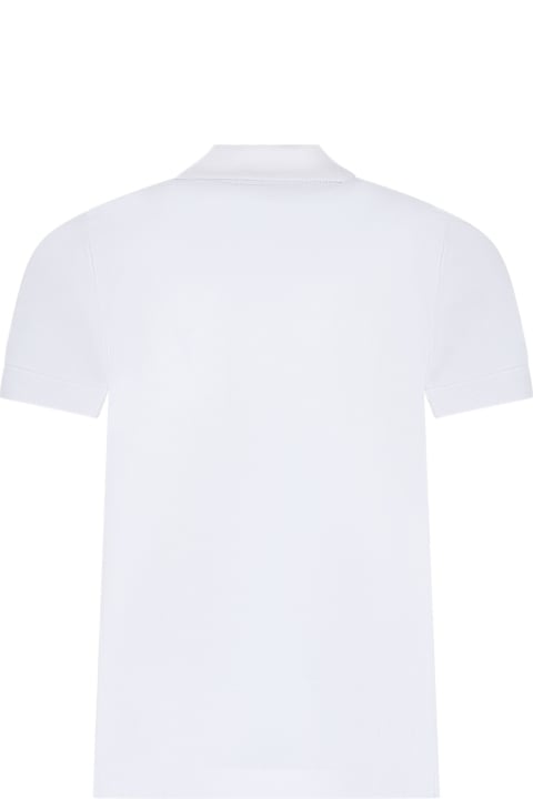 Homeware Timberland White Polo Shirt For Boy With Logo
