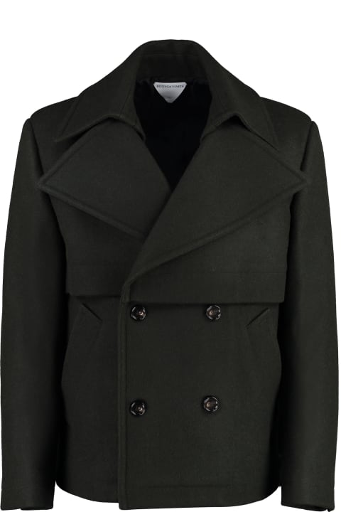 Bottega Veneta Coats & Jackets for Men Bottega Veneta Double-breasted Wool Coat