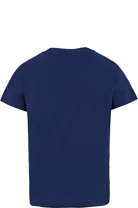 Homeware Fendi Blue T-shirt For Kids With Squirrel Print
