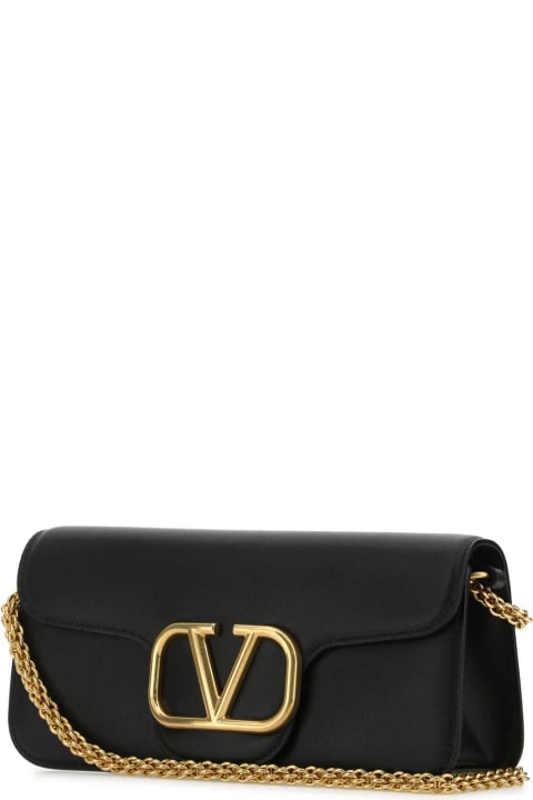 Valentino Garavani Shoulder Bags for Women Valentino Garavani Black Leather Locã² Handbag