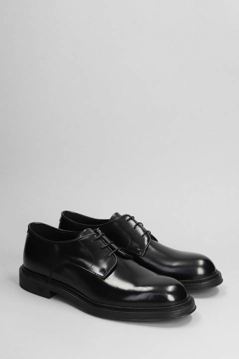 Emporio Armani Laced Shoes for Men Emporio Armani Leather Derby Shoes