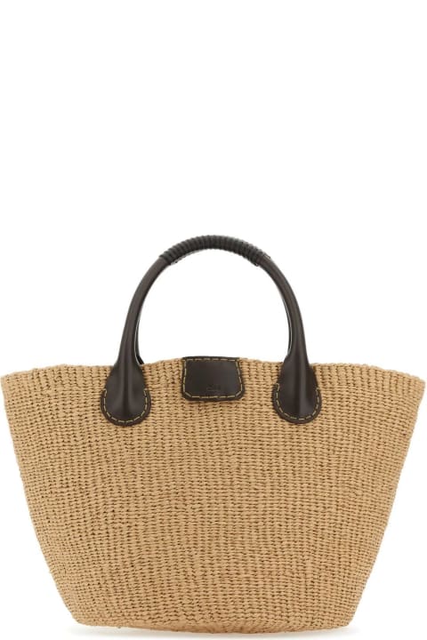 Chloé لـ Women Chloé Raffia Large Palma Chloé X Eres Shopping Bag