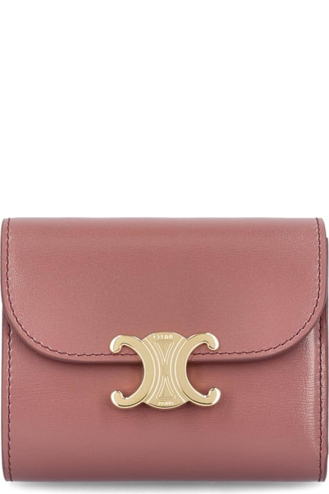 Celine for Women Celine Triomphe Small Flap Wallet