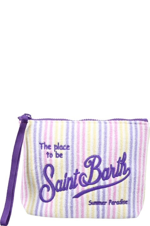 ガールズ アクセサリー＆ギフト MC2 Saint Barth Purple Clutch Bag For Girl With Logo