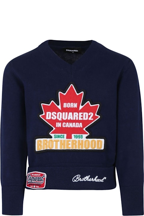 Dsquared2 Sweaters & Sweatshirts for Boys Dsquared2 Maglione Con Applicazione