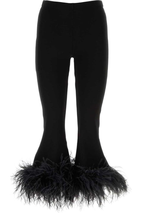 Valentino for Women Valentino Feather-trim Cropped Trousers