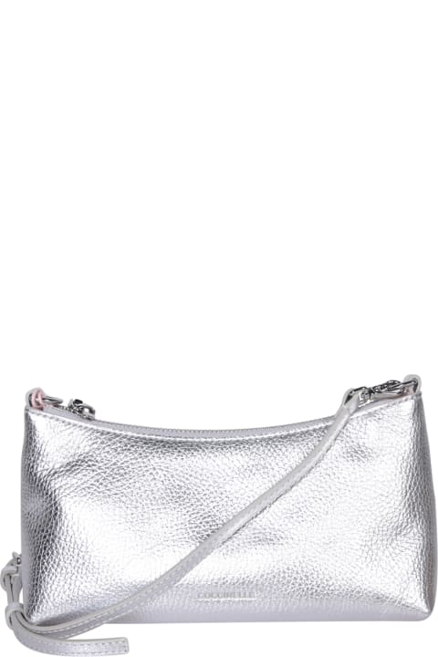 Coccinelle Shoulder Bags for Women Coccinelle Aura Silver Bag