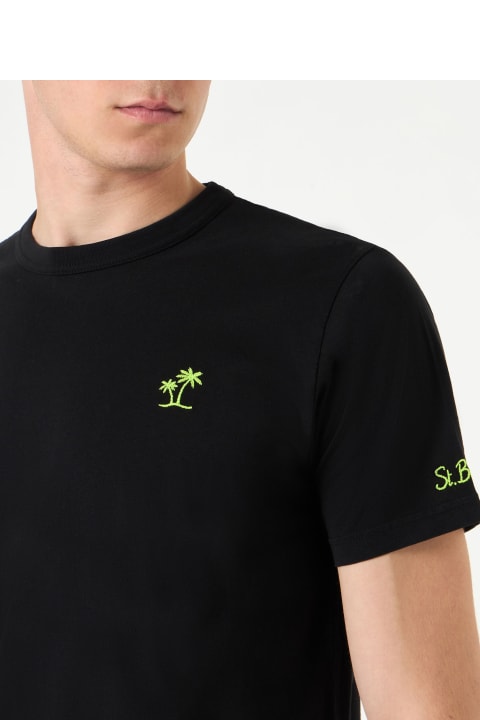 Homeware MC2 Saint Barth Man Black Cotton T-shirt