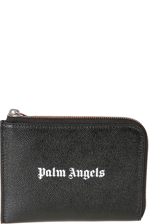 Palm Angels Men Palm Angels Logo Zipped Card Holder