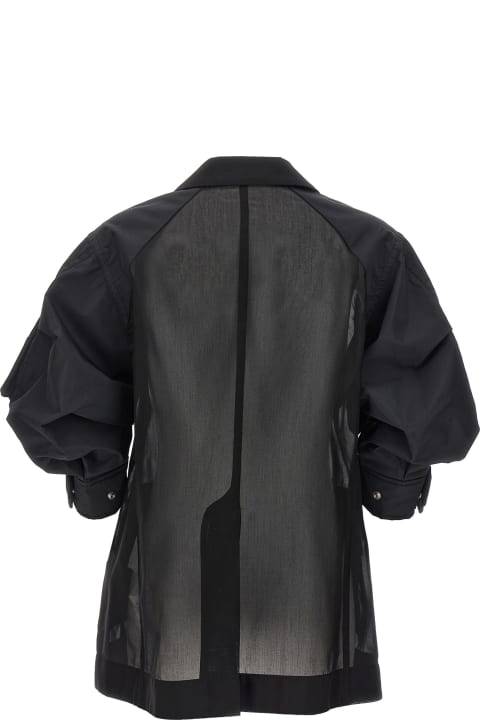 Sacai Coats & Jackets for Women Sacai 'voile X Taffeta' Blazer