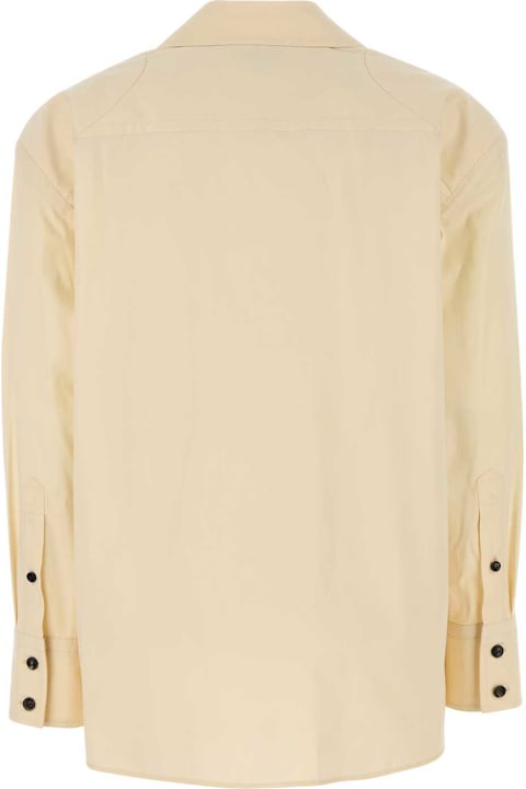Bottega Veneta for Women Bottega Veneta Cream Cotton Blend Shirt