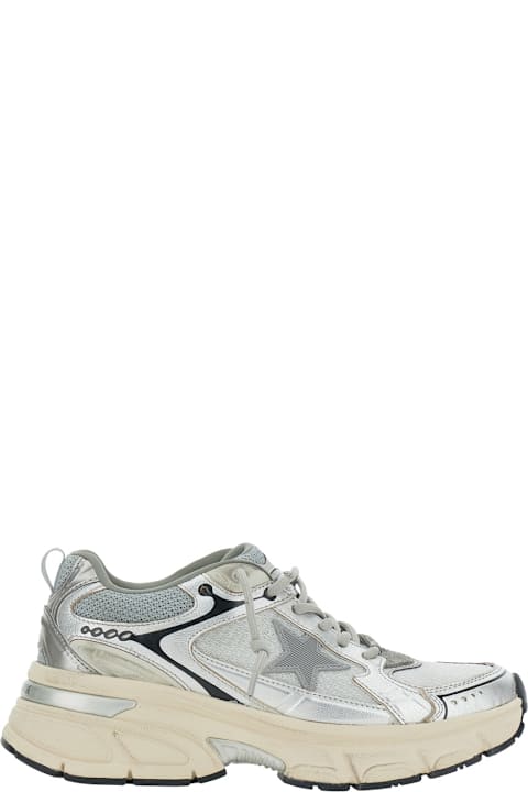 Golden Goose Lightstar Mesh And Nappa Upper Mesh Tongue And Heel Tpu Star