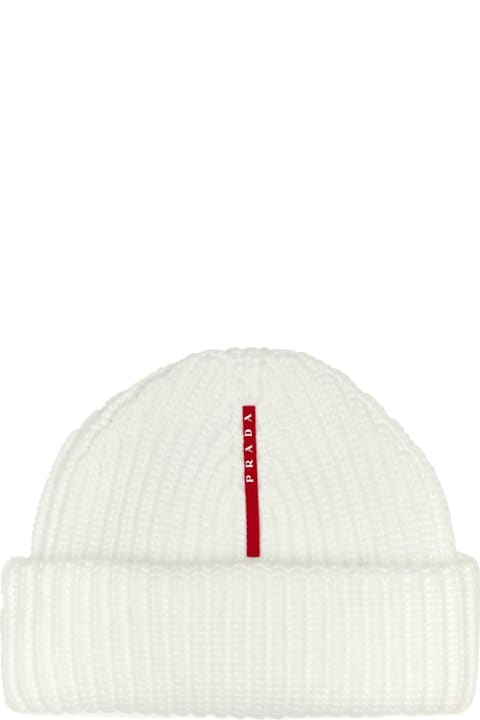 قبعات لـ السيدات Prada White Polyester Beanie Hat