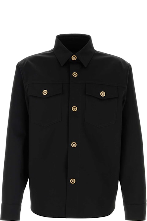 Versace for Men Versace Black Gabardine Shirt