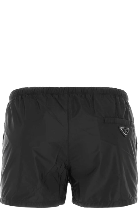 Prada Clothing for Men Prada Black Nylon Swimming Shorts