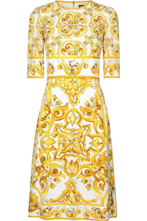 Homeware Dolce 
Gabbana Silk Charmeuse Midi Dress