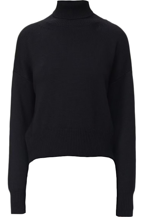 Dondup Sweaters for Women Dondup Black Wool Dolcevita Sweater