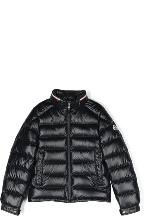 Moncler Coats & Jackets for Boys Moncler Black Goose Down Quilted Jacket
