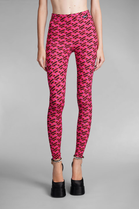 red versace leggings