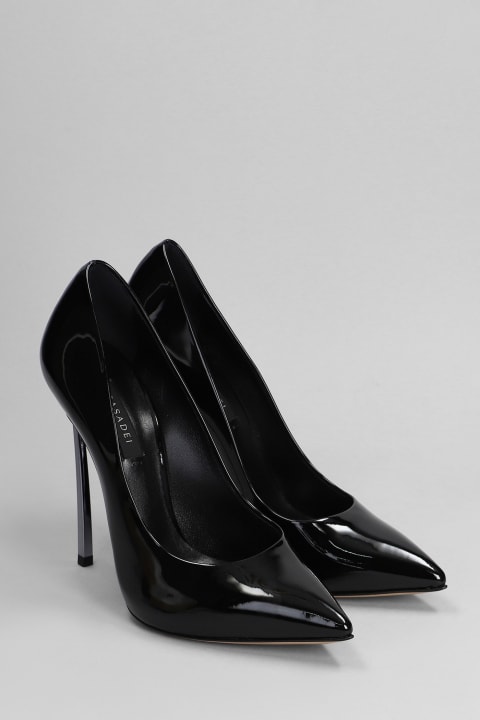 Casadei for Women Casadei Blade Pumps In Black Patent Leather