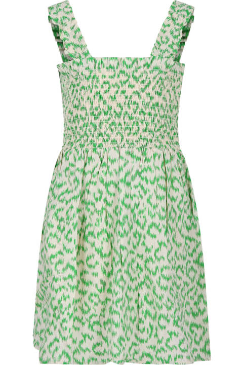Dresses for Girls Molo Green Dress For Girl With Print