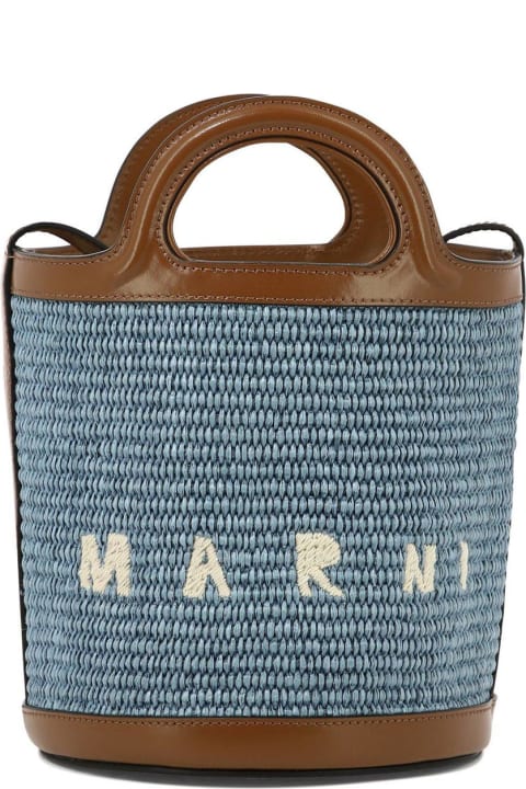 ウィメンズ新着アイテム Marni Logo Embroidered Bucket Bag