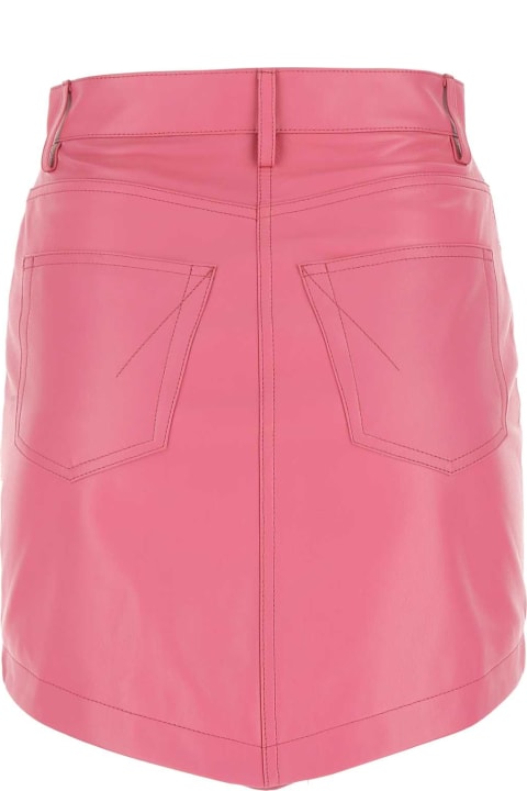Alexandre Vauthier Women Alexandre Vauthier Dark Pink Leather Mini Skirt