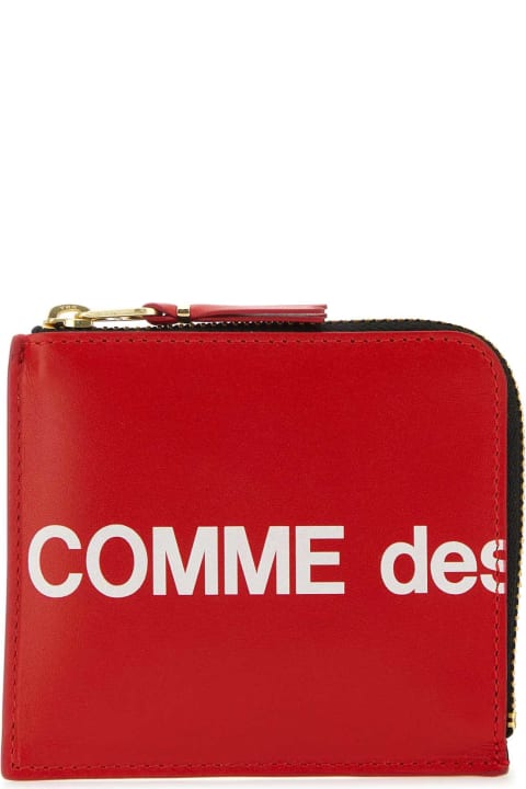 Fashion for Men Comme des Garçons Red Leather Coin Case