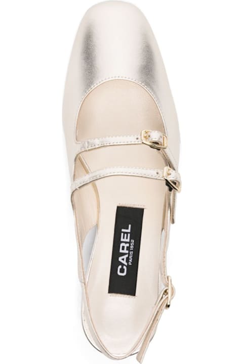 Carel Peche Laminated Leather Ballets