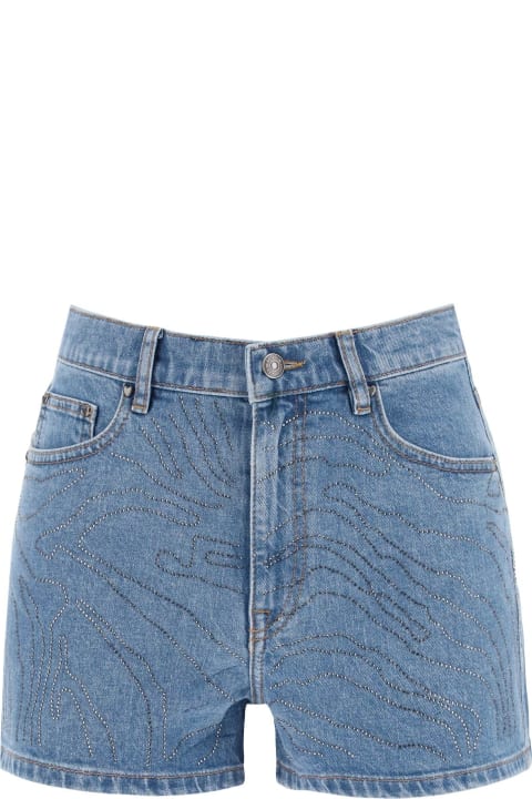 Rotate by Birger Christensen Pants & Shorts for Women Rotate by Birger Christensen Denim Shorts With Rhinestone