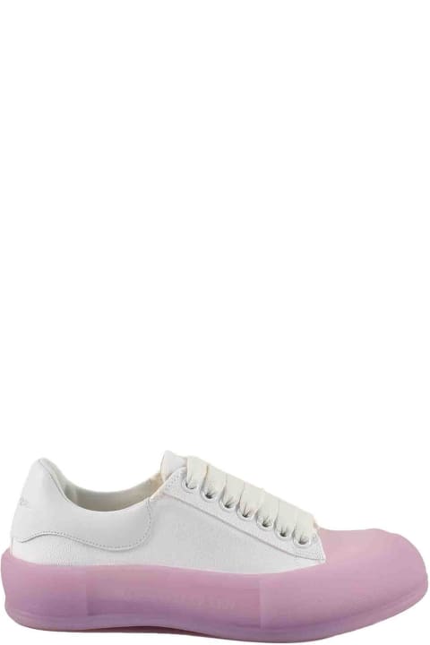 Alexander McQueen Shoes for Women Alexander McQueen Women's White / Pink Sneakers