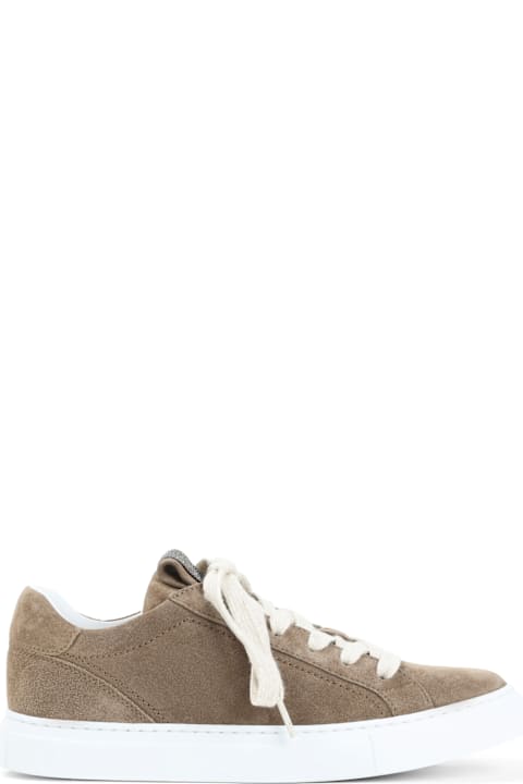 Brunello Cucinelli for Kids Brunello Cucinelli Suede Leather Sneakers