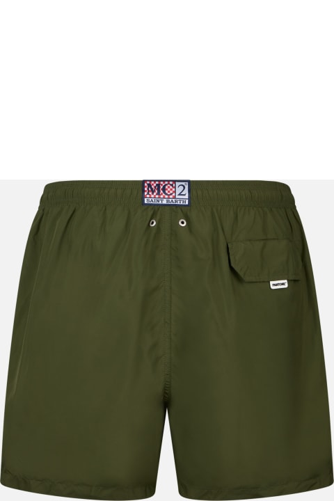 Homeware MC2 Saint Barth Man Lightweight Fabric Military Green Swim Shorts Lighting Pantone | Pantone® Special Edition
