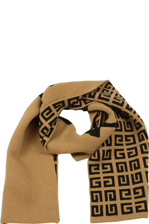 Givenchy Scarves for Men Givenchy Logo Knit Monogram Scarf