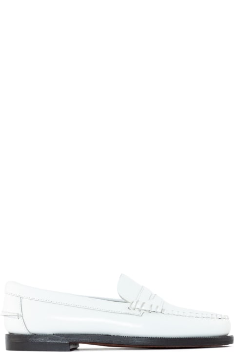 Homeware Sebago White Smooth Grain Leather Loafer