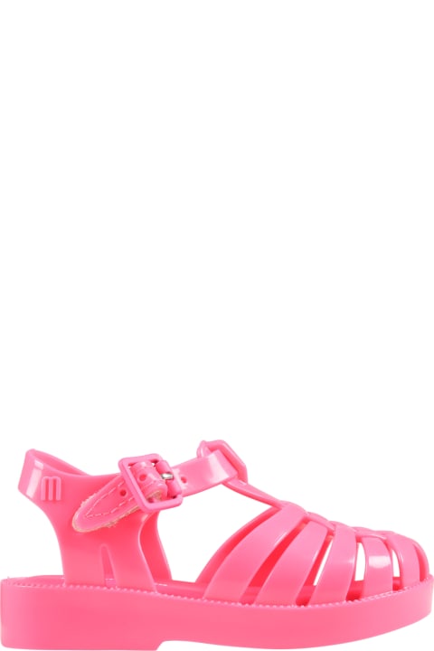 Shoes for Girls Melissa Neon Pink Sandals For Girl