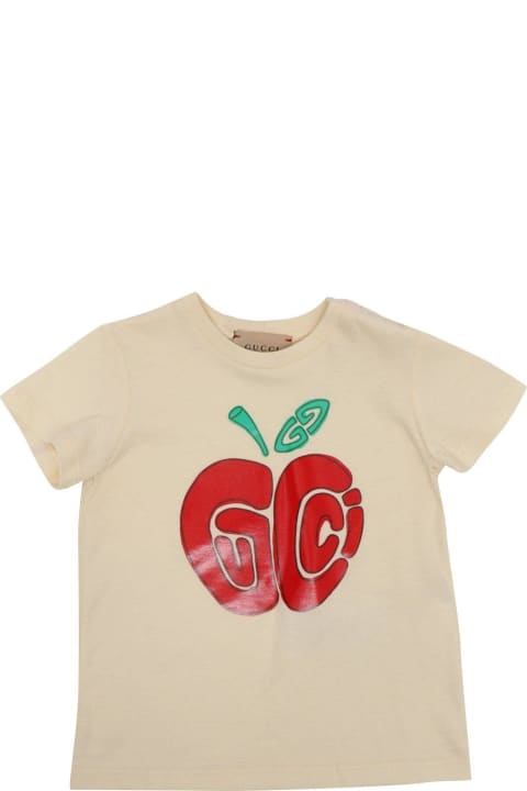 Gucci for Kids Gucci Graphic Printed Striaight Hem T-shirt