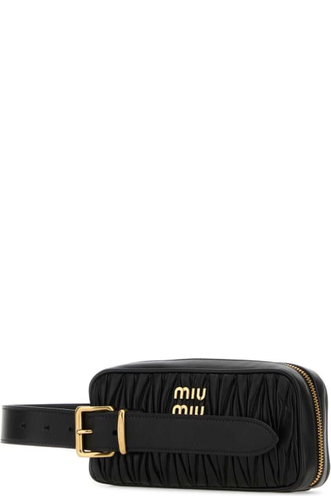 Bags Sale for Women Miu Miu Black Leather Clutch